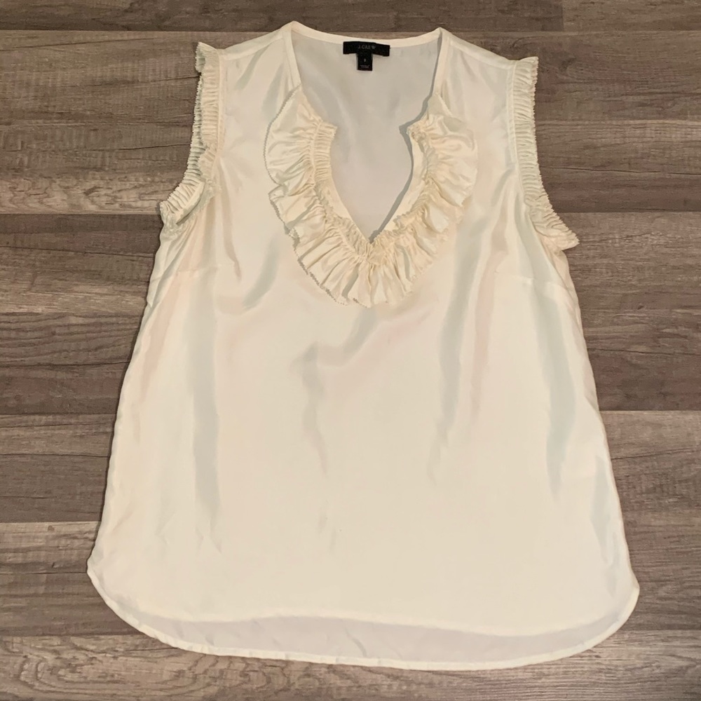 J Crew Womens Size 2 Sleveless Silk Blouse - Picture 1 of 4